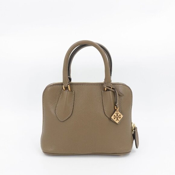 Tory Burch Swing Mini Leather Handbag Taupe Oak OS - Picture 12 of 14